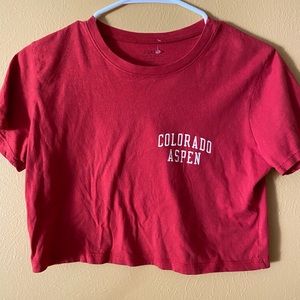Brandy Melville red Colorado tee